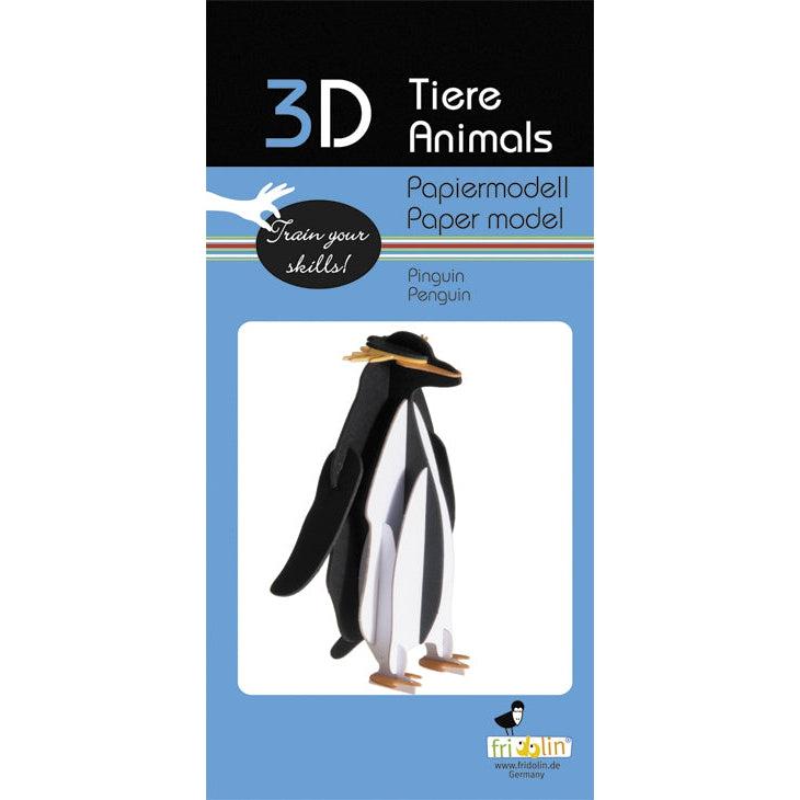 Penguin 3D Cardboard Model Kit Fridolin