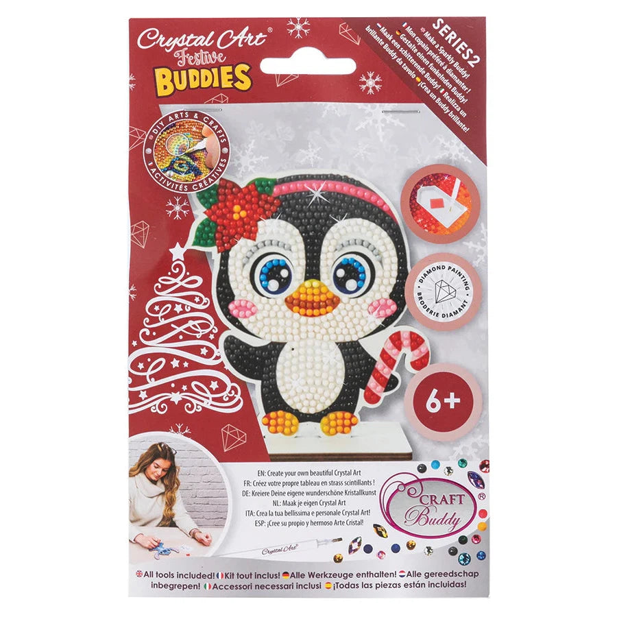 Penguin Crystal Art Festive Buddies Kit Craft Buddy