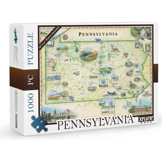 Pennsylvania 1000 Piece Jigsaw Puzzle Xplorer Maps