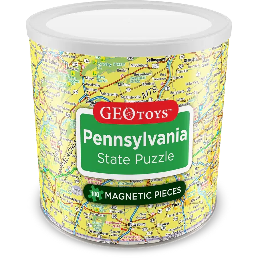 Pennsylvania State 100 Piece Magnetic Jigsaw Puzzle Geotoys