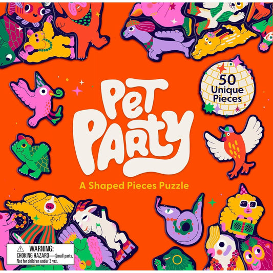 Pet Party 50 Shaped Piece Cluster Jigsaw Puzzle Laurence King