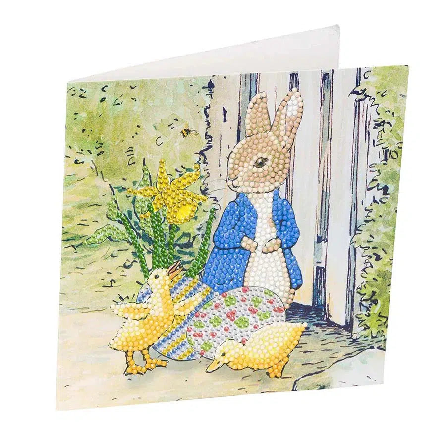 Peter Rabbit & Chicks Crystal Art Card Kit Craft Buddy