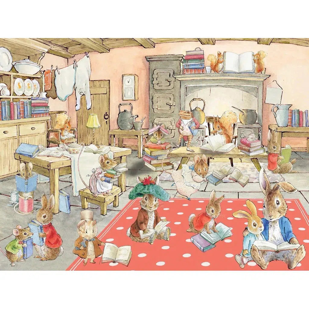 Peter Rabbit's Book Club 1000 Piece Jigsaw Puzzle NYPC