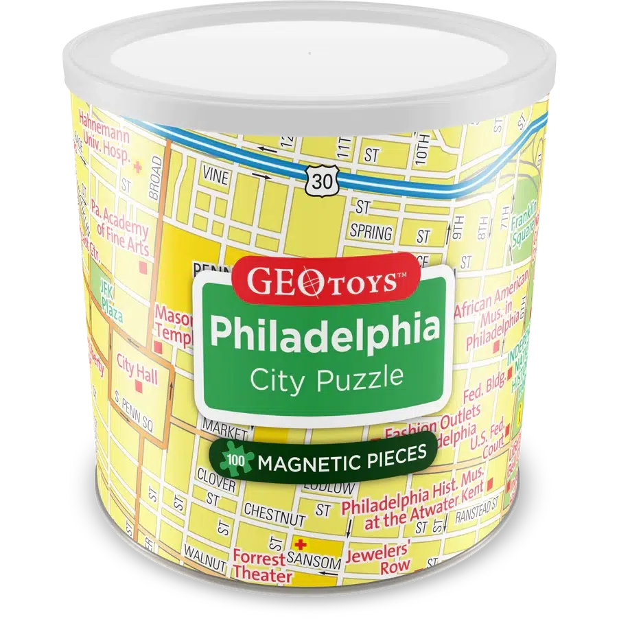 Philadelphia City 100 Piece Magnetic Jigsaw Puzzle Geotoys