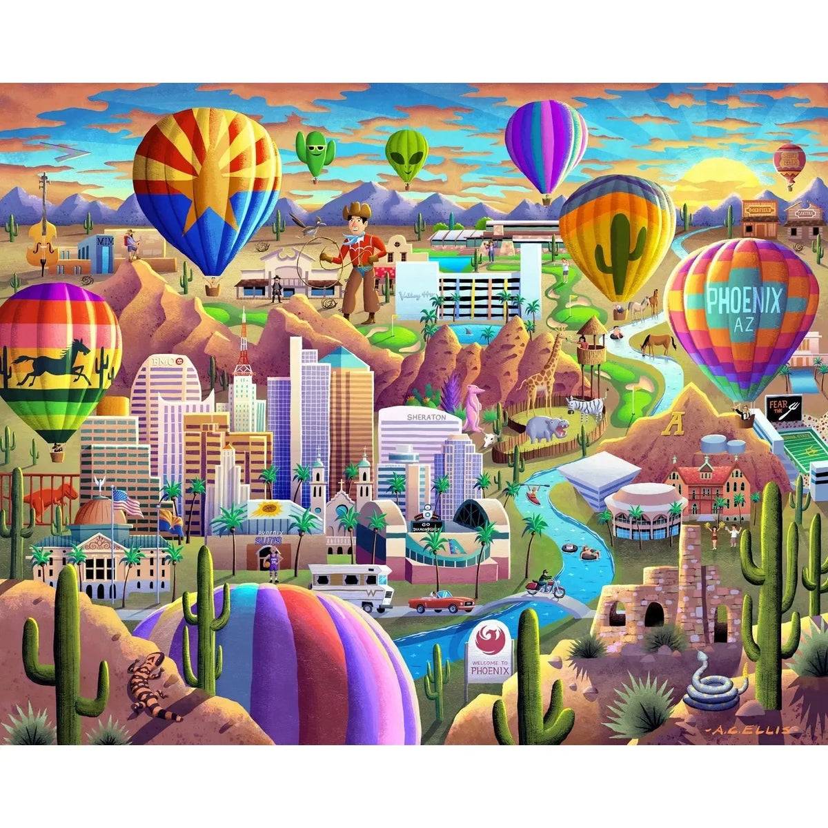 Phoenix Arizona 500 Piece Jigsaw Puzzle Boardwalk