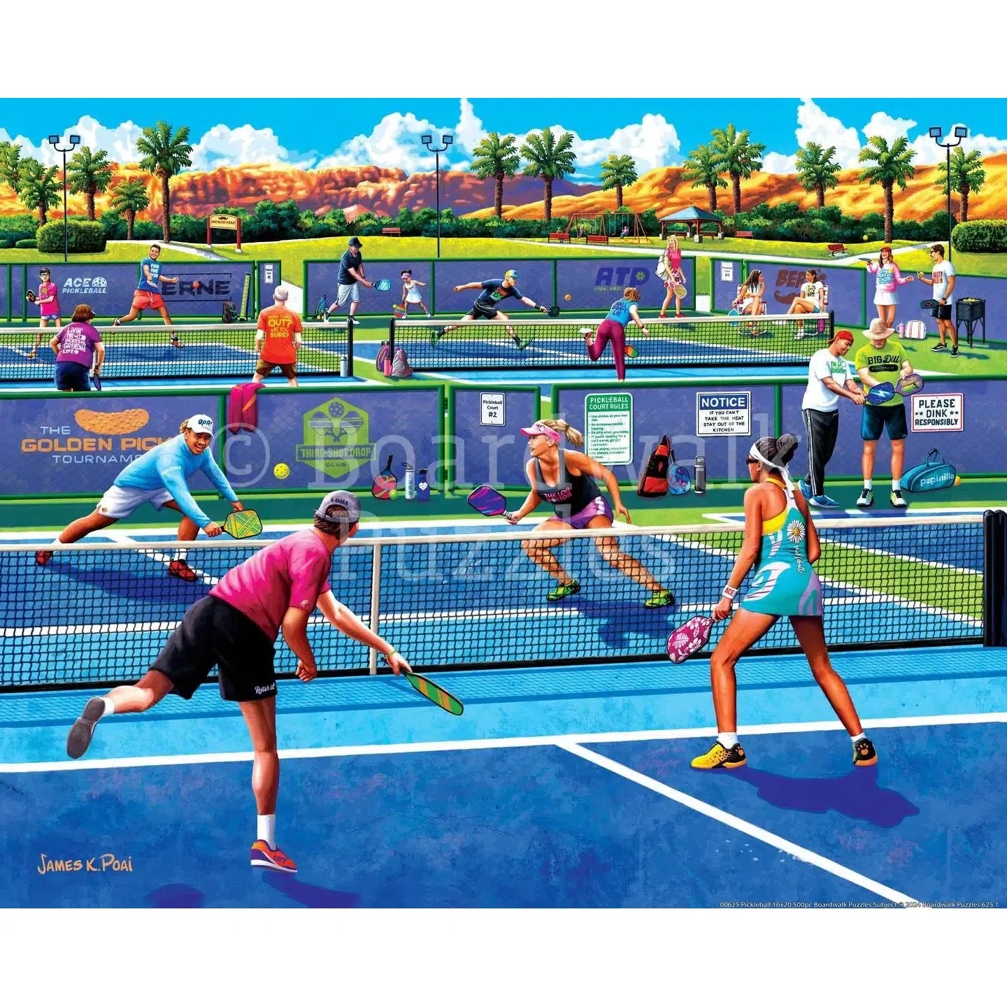 Pickleball 210 Piece Jigsaw Puzzle Boardwalk