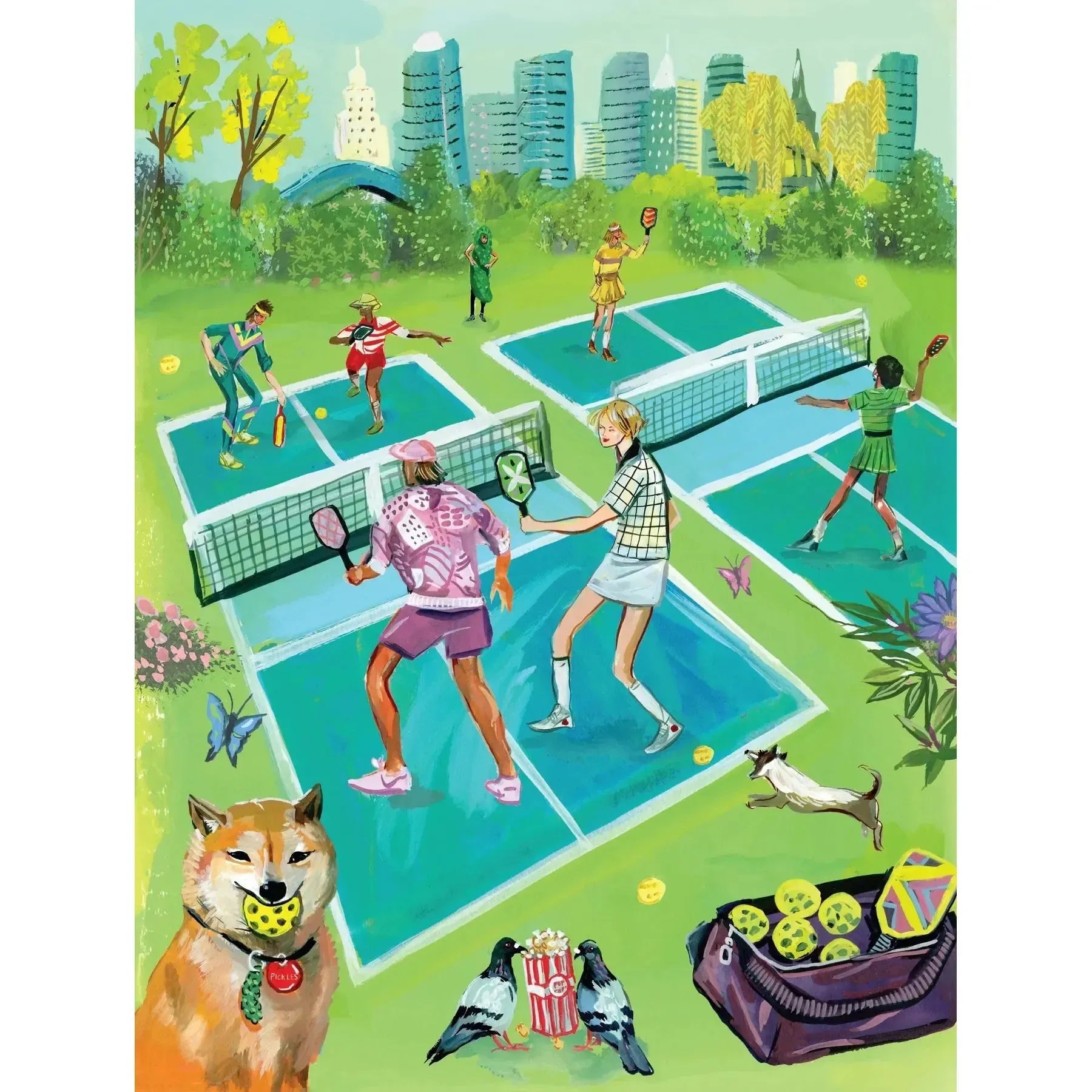 Pickleball by Jenny Kroik 500 Piece Jigsaw Puzzle NYPC