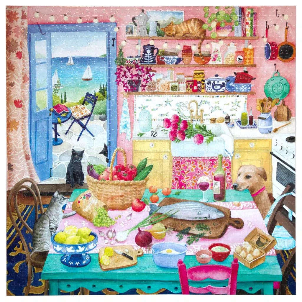 Pink Kitchen 1000 Piece Jigsaw Puzzle eeBoo