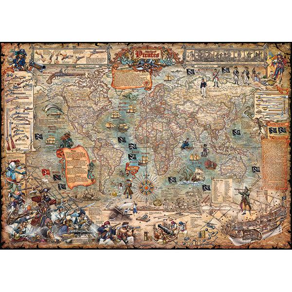 Pirate World Map Art 2000 Piece Jigsaw Puzzle Heye