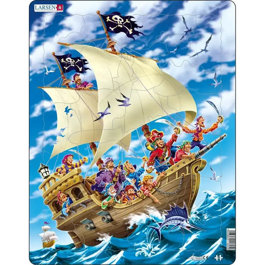 Pirates Celebrating 30 Piece Tray Jigsaw Puzzle Larsen