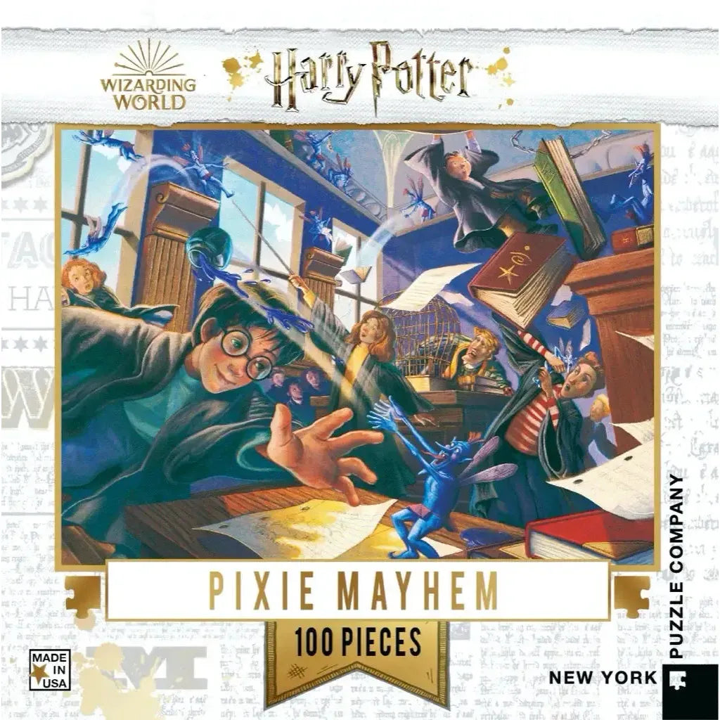 Pixie Mayhem Harry Potter 100 Piece Mini Jigsaw Puzzle NYPC