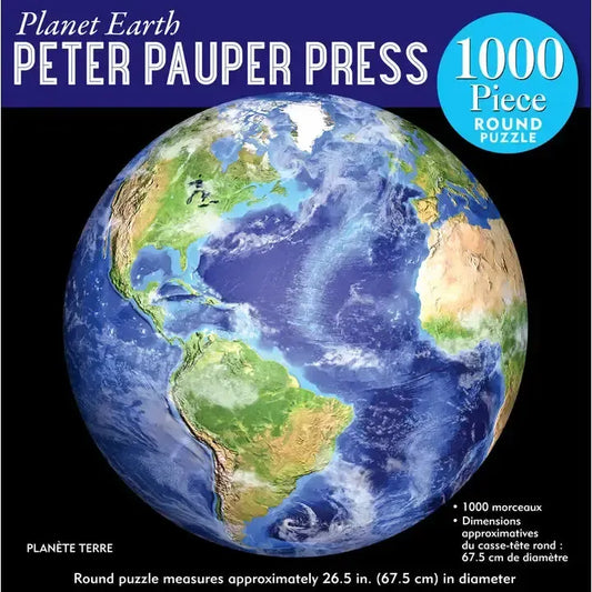 Planet Earth 1000 Piece Round Jigsaw Puzzle Peter Pauper