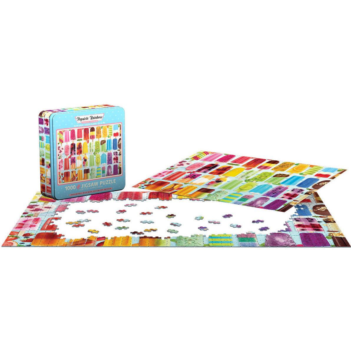 Popsicle Rainbow 1000 Piece Jigsaw Puzzle in Tin Eurographics