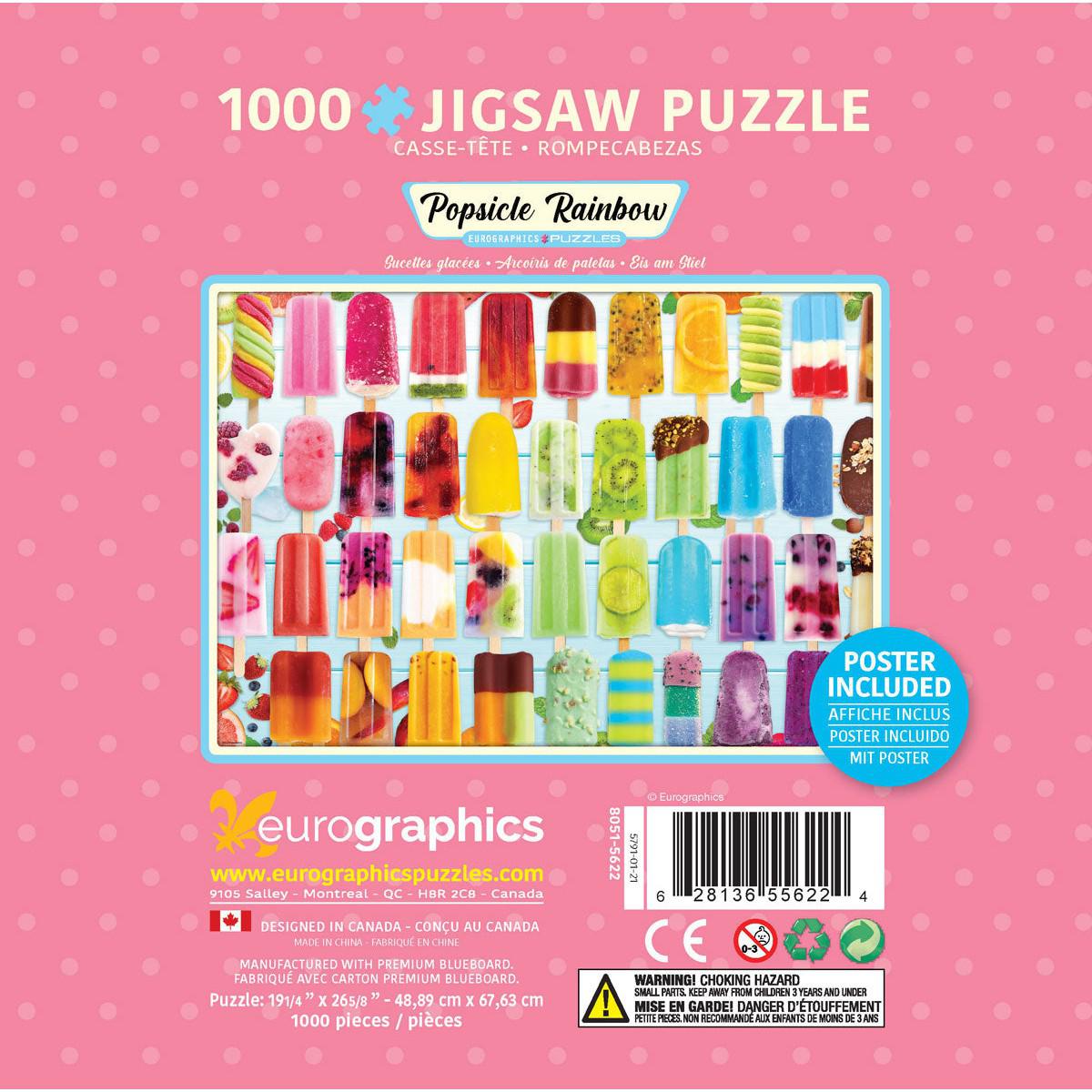 Popsicle Rainbow 1000 Piece Jigsaw Puzzle in Tin Eurographics