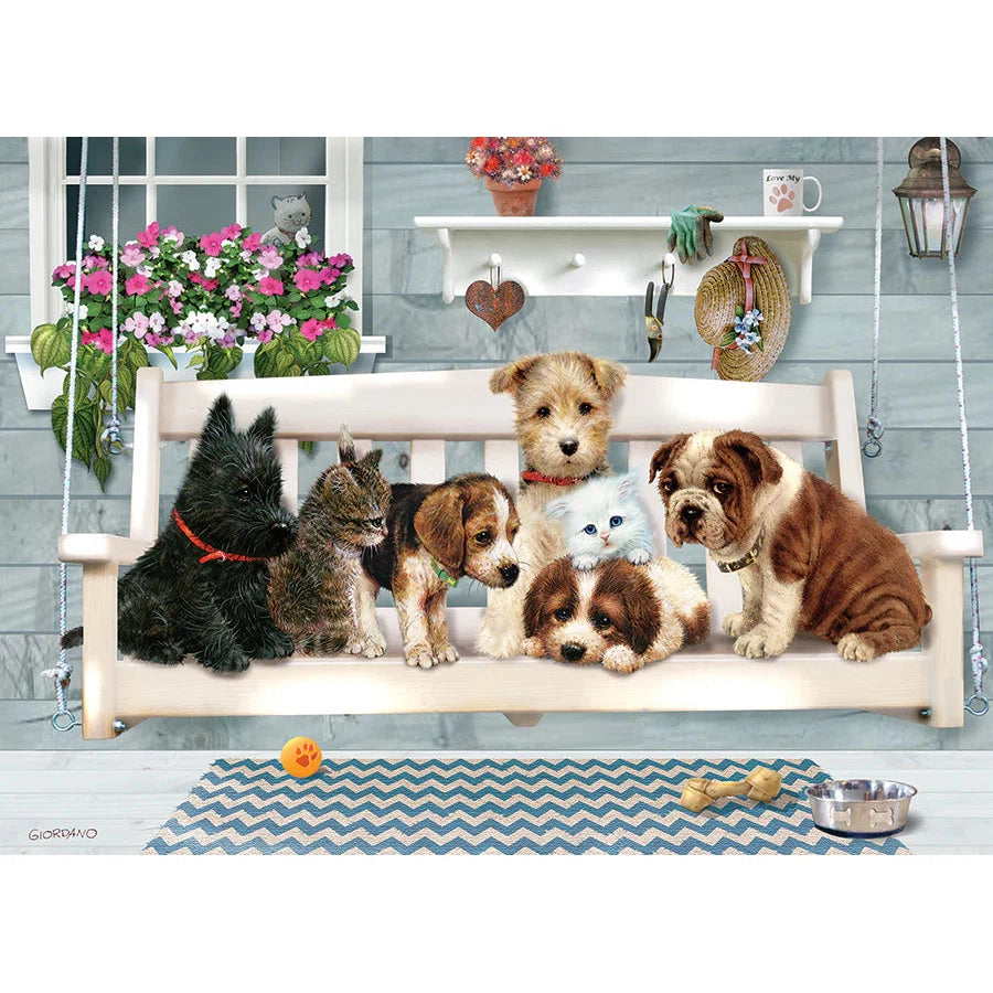 Porch Pals 350 Piece Family Jigsaw Puzzle Cobble Hill