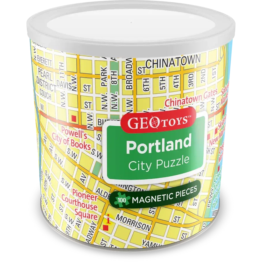 Portland City 100 Piece Magnetic Jigsaw Puzzle Geotoys