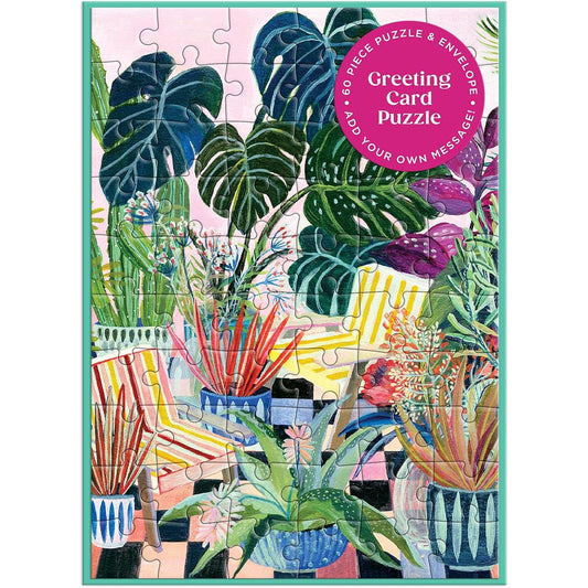 Potted Plants Greeting Card 60 Piece Jigsaw Puzzle Galison