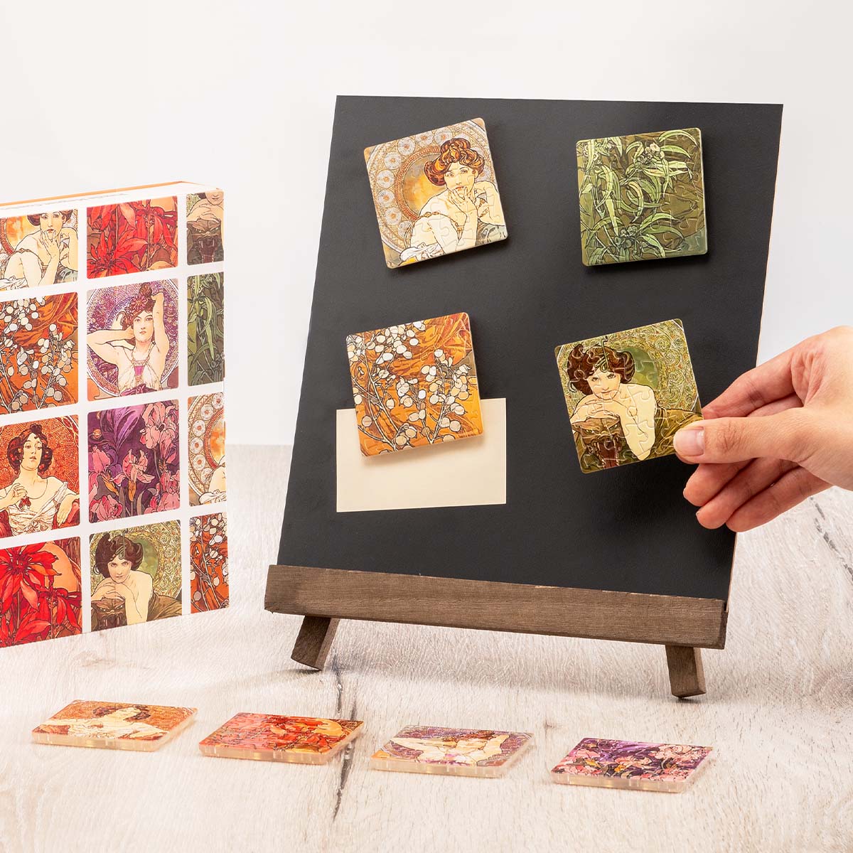 Precious Stones Tile Magnet Set 128 Piece 3D Plastic Jigsaw Puzzle PieceRelax