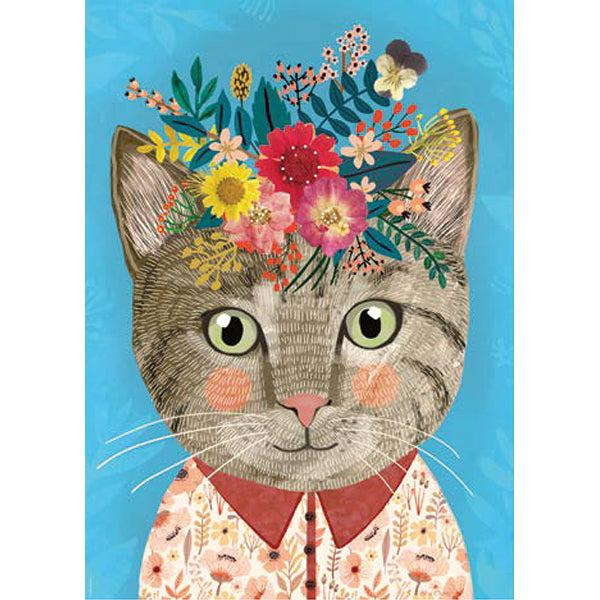 Pretty Feline Floral Friends 1000 Piece Jigsaw Puzzle Heye