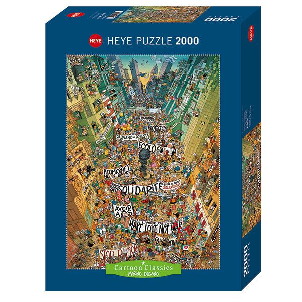 Protest Cartoon Classics 2000 Piece Jigsaw Puzzle Heye