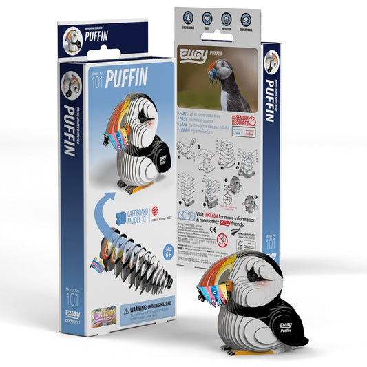 Puffin 3D Cardboard Model Kit Eugy