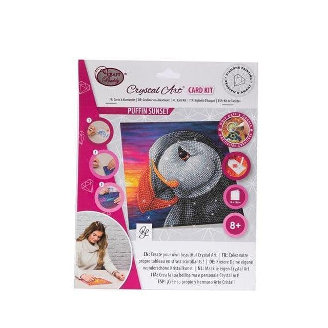 Puffin Sunset Crystal Art Card Kit Craft Buddy