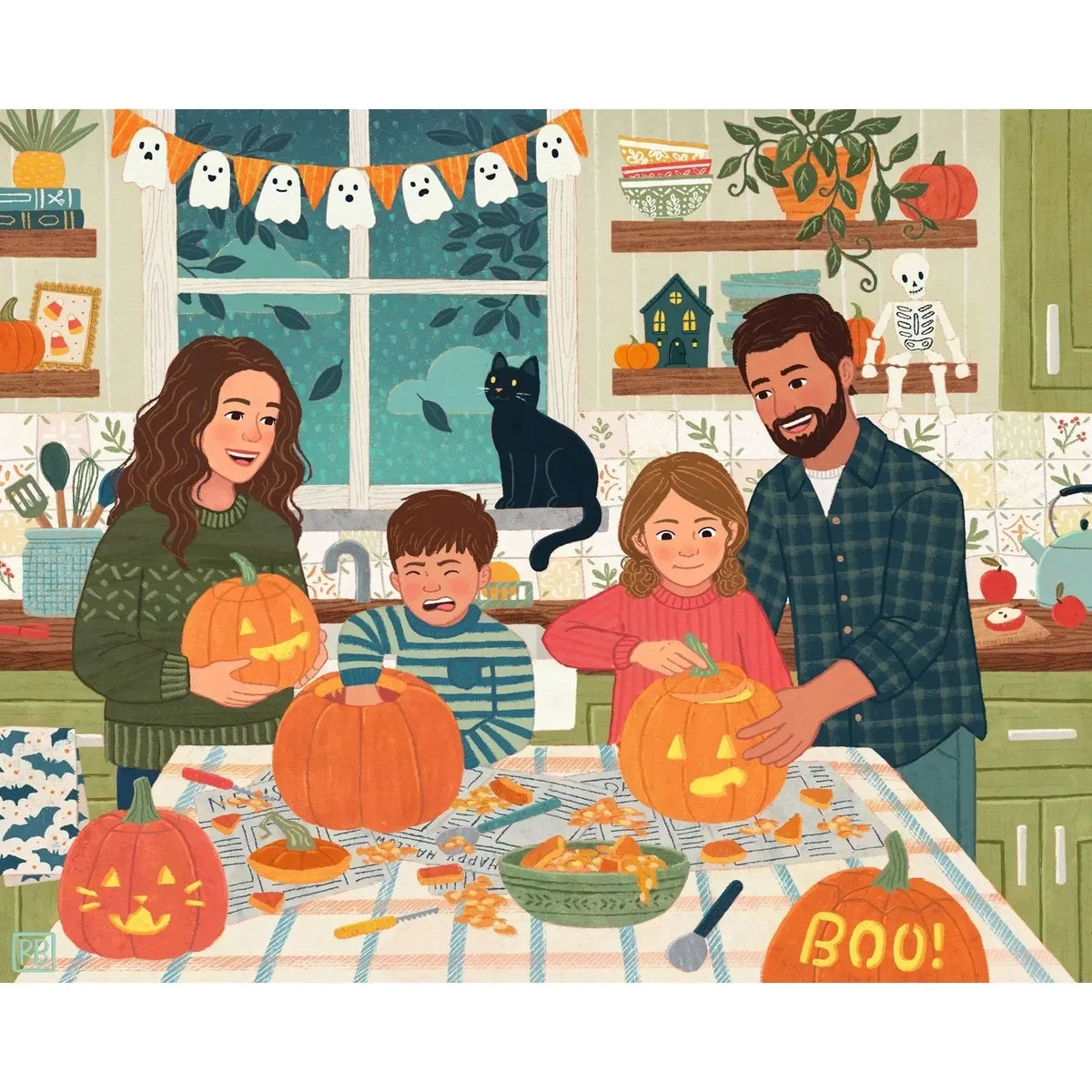 Pumpkin Carving 500 Piece Jigsaw Puzzle Boardwalk
