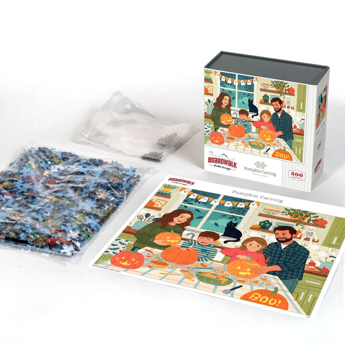 Pumpkin Carving 500 Piece Jigsaw Puzzle Boardwalk