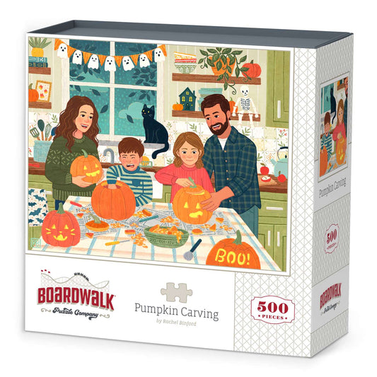Pumpkin Carving 500 Piece Jigsaw Puzzle Boardwalk