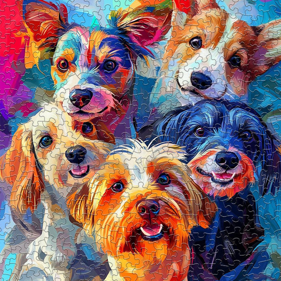 Puppy Rainbow 500 Piece Jigsaw Puzzle Springbok