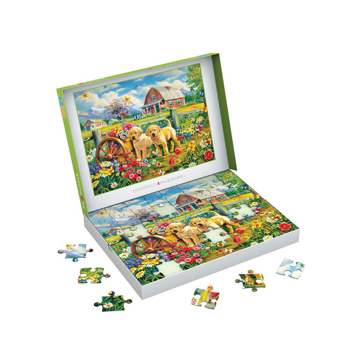 Puppy Spring 48 Connecting Pieces Jigsaw Puzzle Eurographics