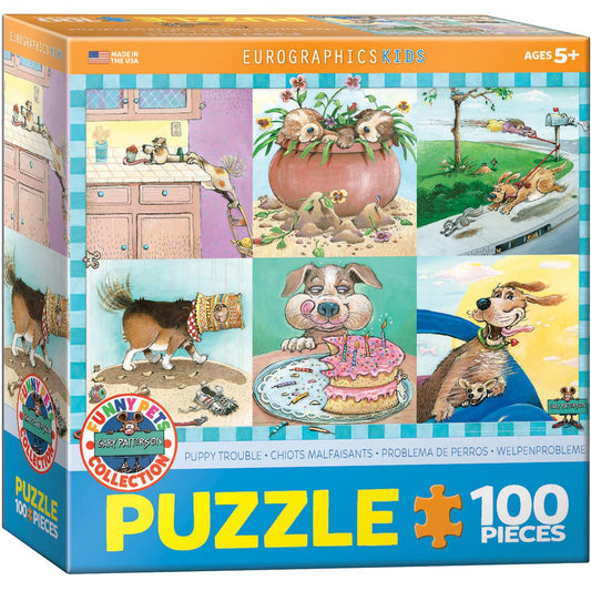 Puppy Trouble 100 Piece Jigsaw Puzzle Eurographics