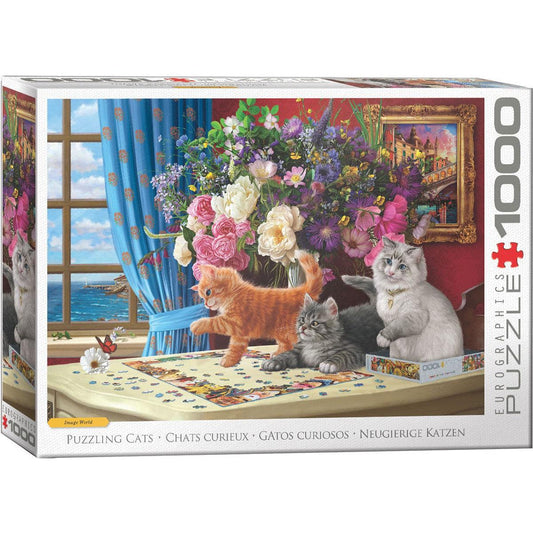 Puzzling Cats 1000 Piece Jigsaw Puzzle Eurographics