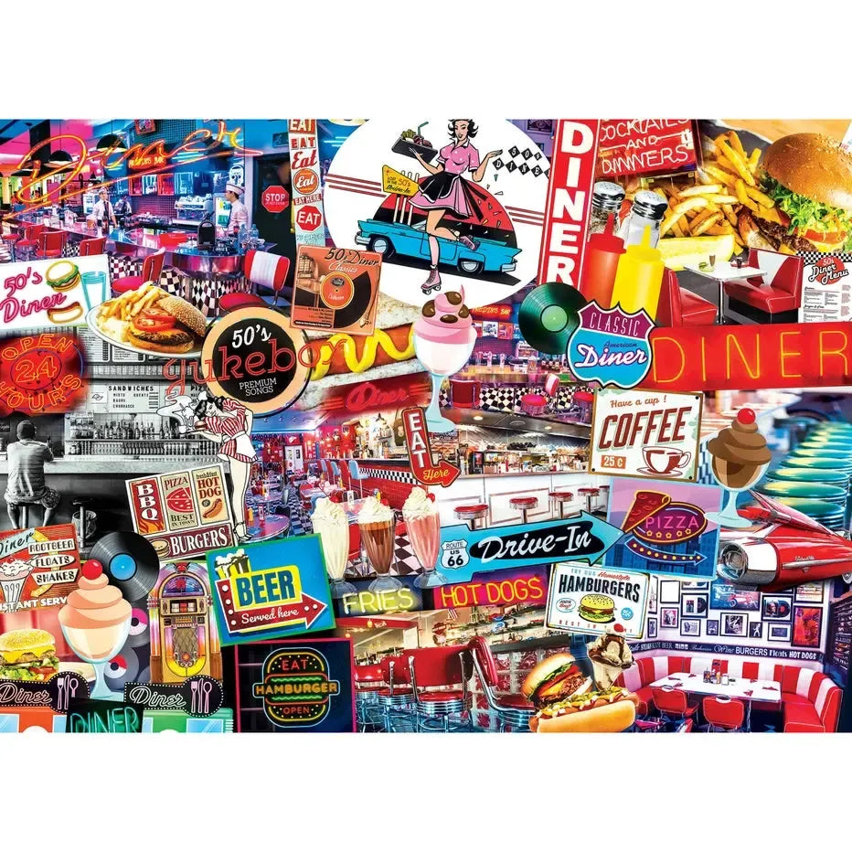 Quick Stop Diner Flashbacks 1000 Piece Jigsaw Puzzle MasterPieces