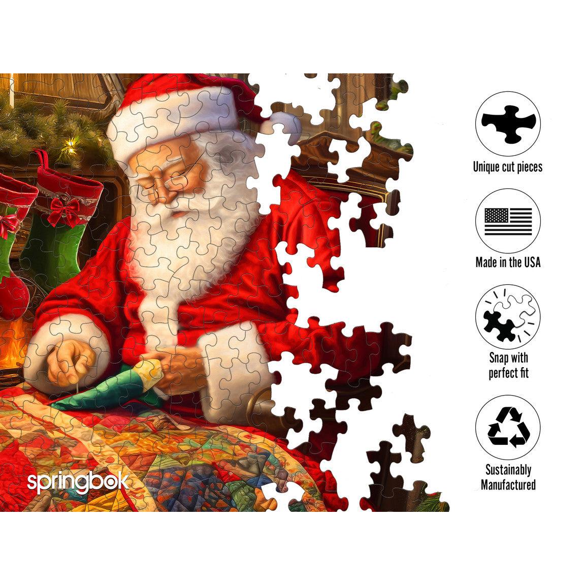 Quilting Santa 1000 Piece Jigsaw Puzzle Springbok