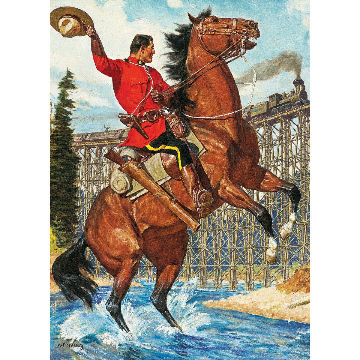 RCMP Train Salute 1000 Piece Jigsaw Puzzle Eurographics