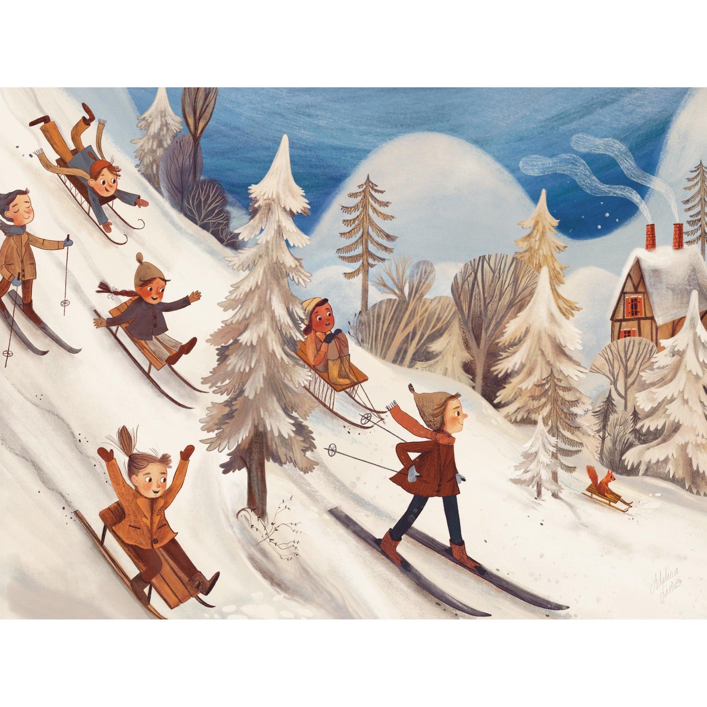 Race You Down! by Adelina Lirius 300 Piece Jigsaw Puzzle NYPC