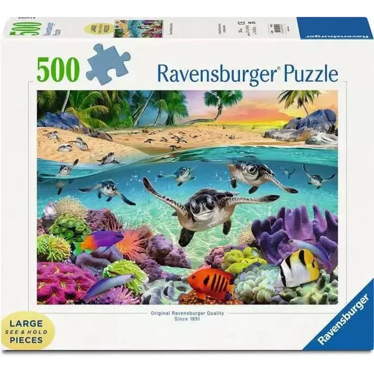 Race of the Baby Sea Turtles 500 Large Piece Jigsaw Puzzle Ravensburger