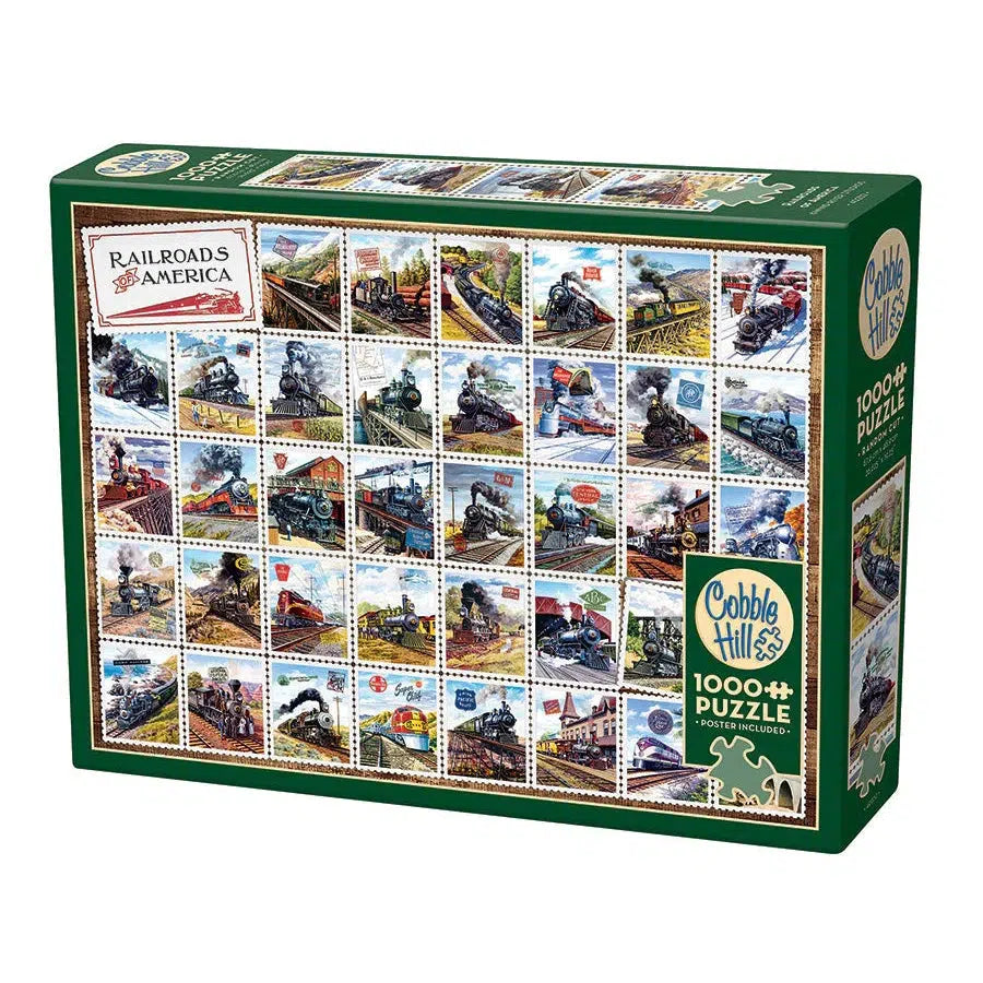 Railroads of America 1000 Piece Jigsaw Puzzle Cobble Hill