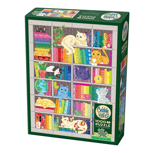 Rainbow Cat Quilt 1000 Piece Jigsaw Puzzle Cobble Hill