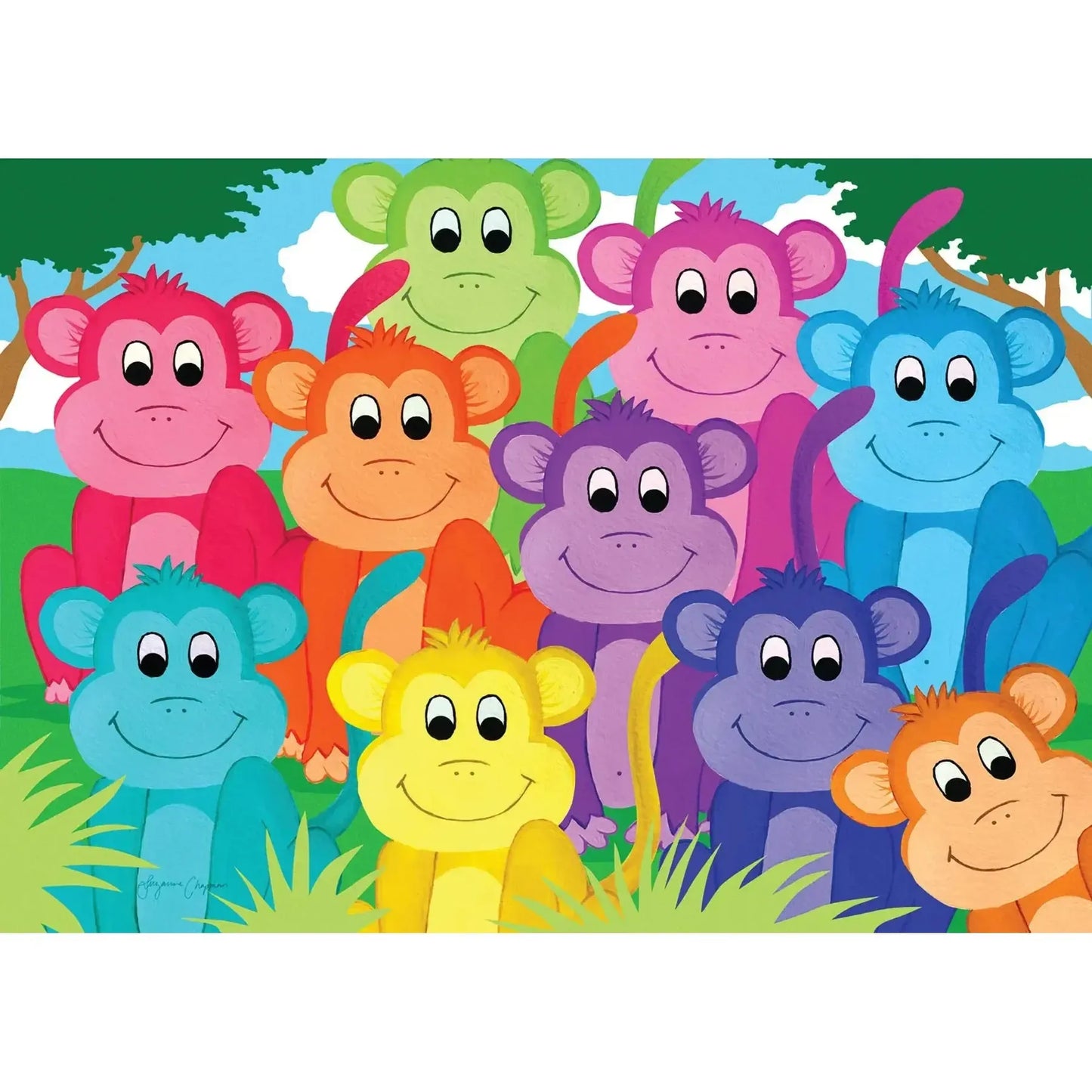 Rainbow Monkeys 1000 Piece Jigsaw Puzzle Enjoy
