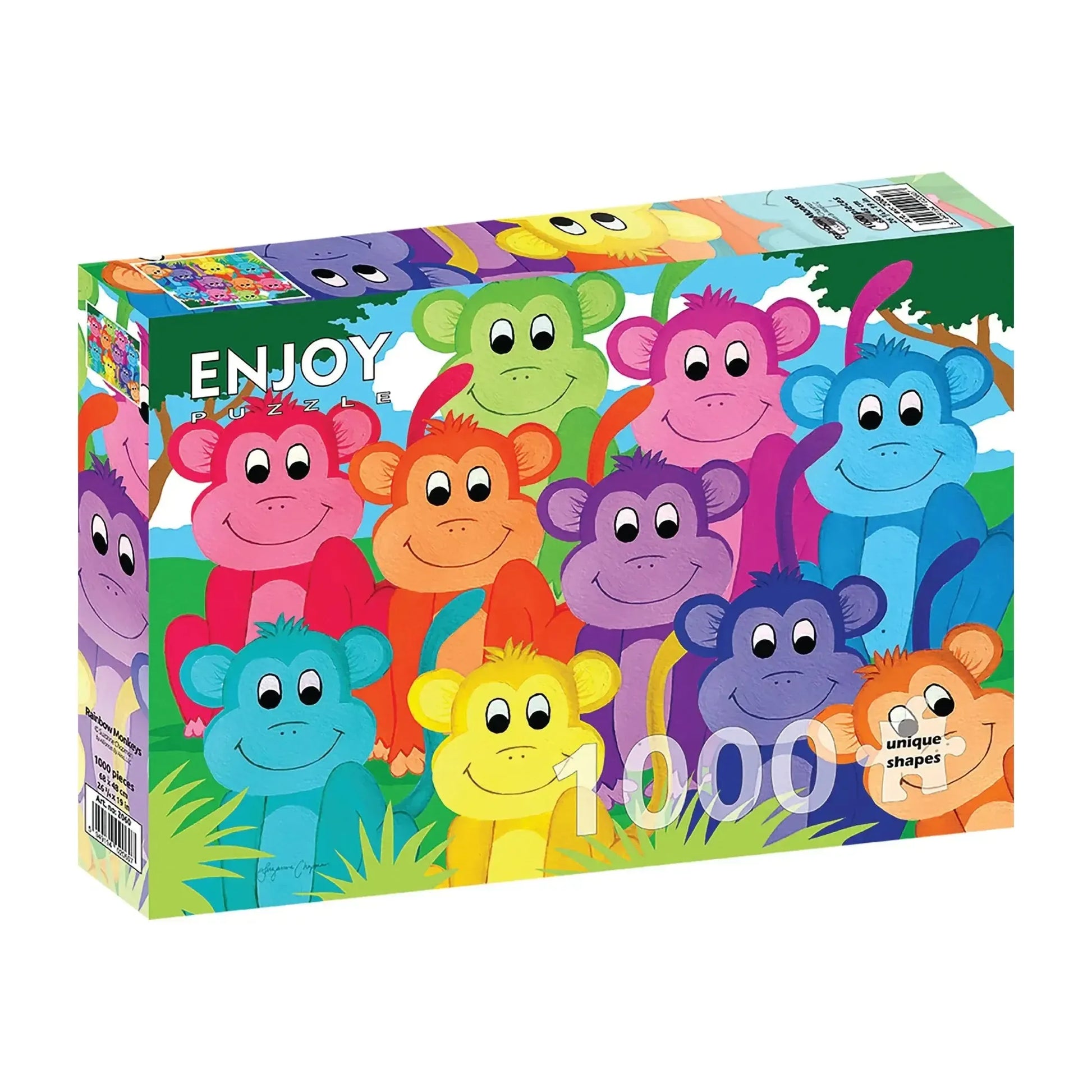 Rainbow Monkeys 1000 Piece Jigsaw Puzzle Enjoy