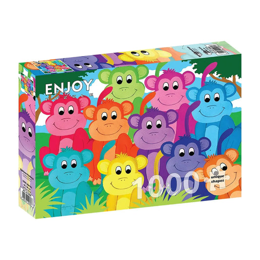 Rainbow Monkeys 1000 Piece Jigsaw Puzzle Enjoy