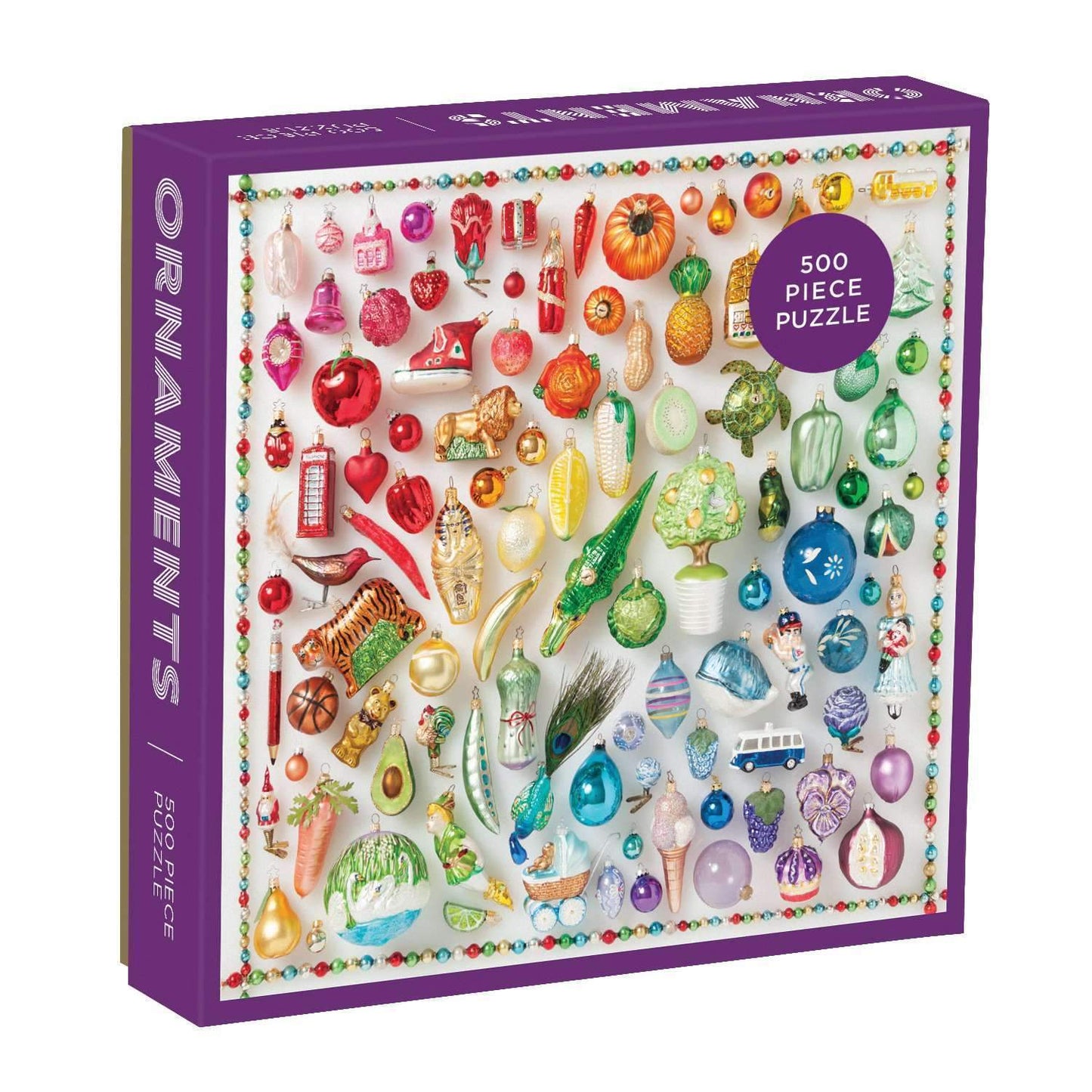 Rainbow Ornaments 500 Piece Jigsaw Puzzle Galison