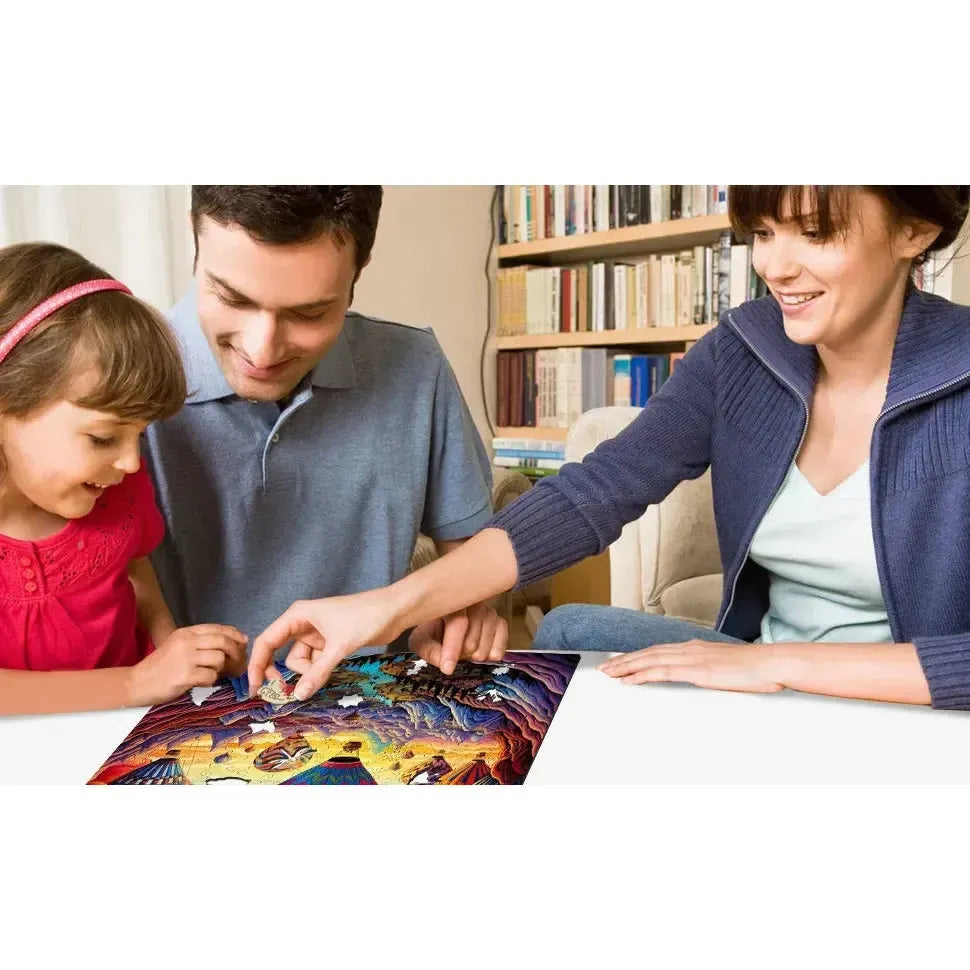 Rainbow Ride 300 Piece Wooden Jigsaw Puzzle Trippy