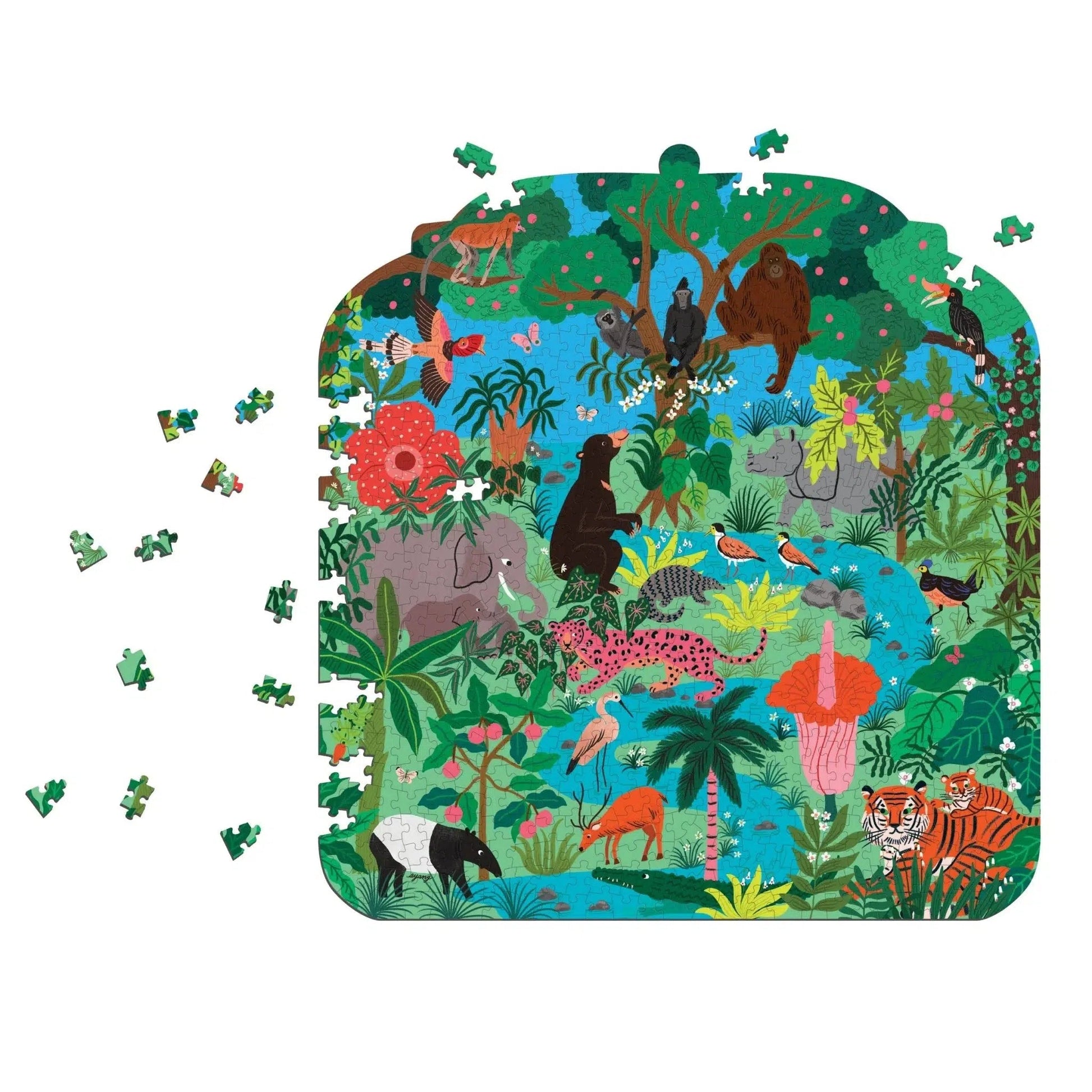 Rainforest Terrarium 750 Piece Shaped Jigsaw Puzzle Mudpuppy