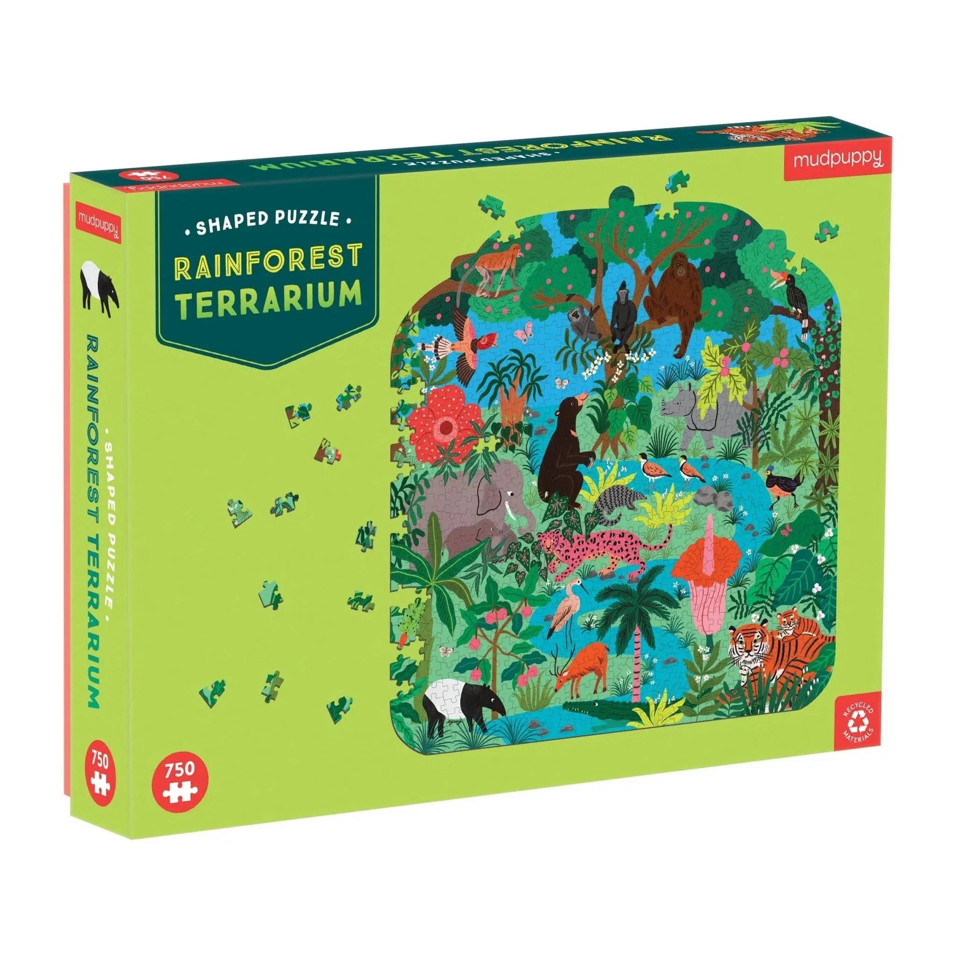 Rainforest Terrarium 750 Piece Shaped Jigsaw Puzzle Mudpuppy