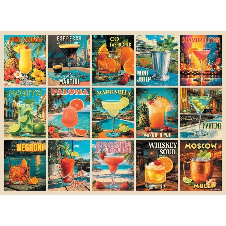 Raise a Glass 1000 Piece Jigsaw Puzzle Final Piece