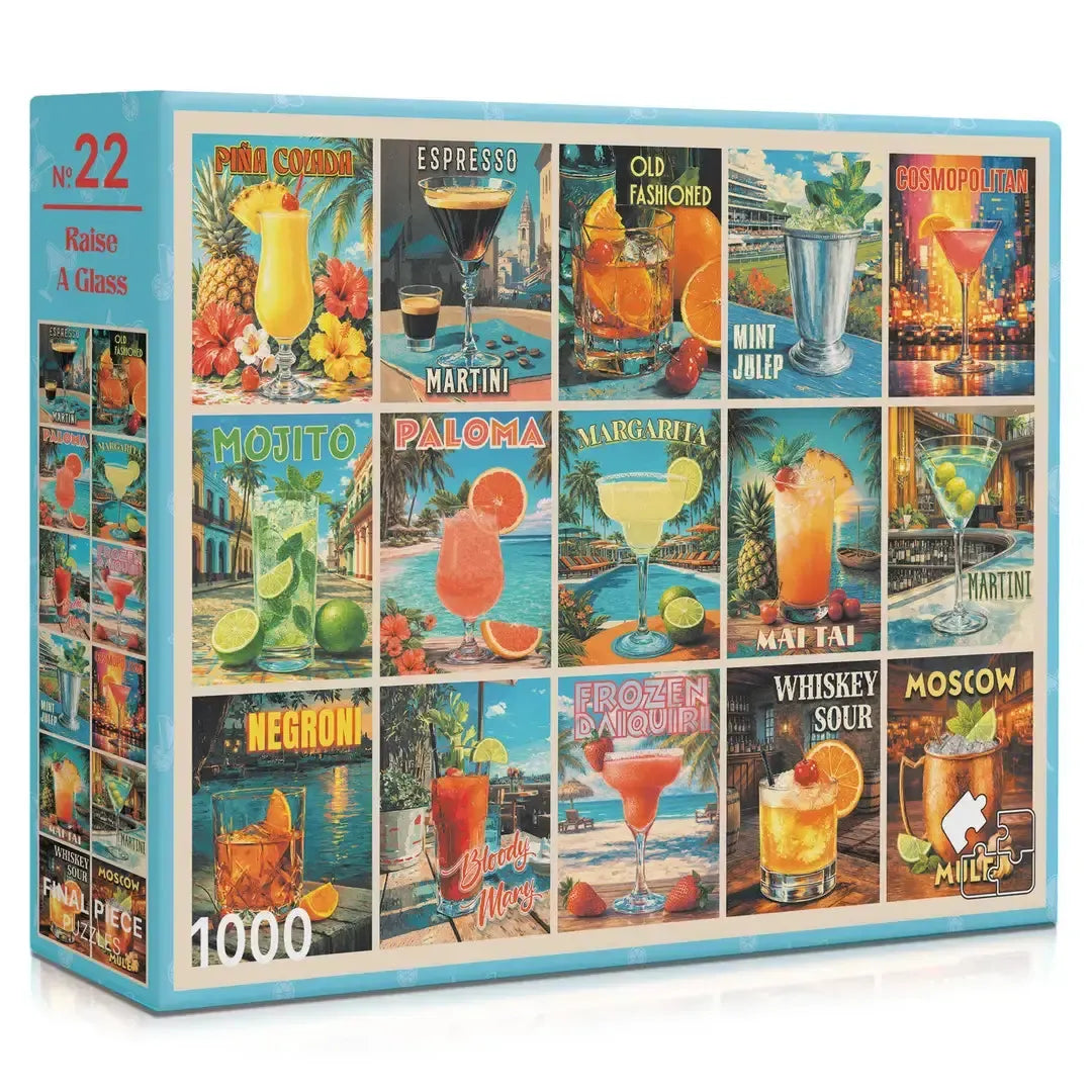 Raise a Glass 1000 Piece Jigsaw Puzzle Final Piece