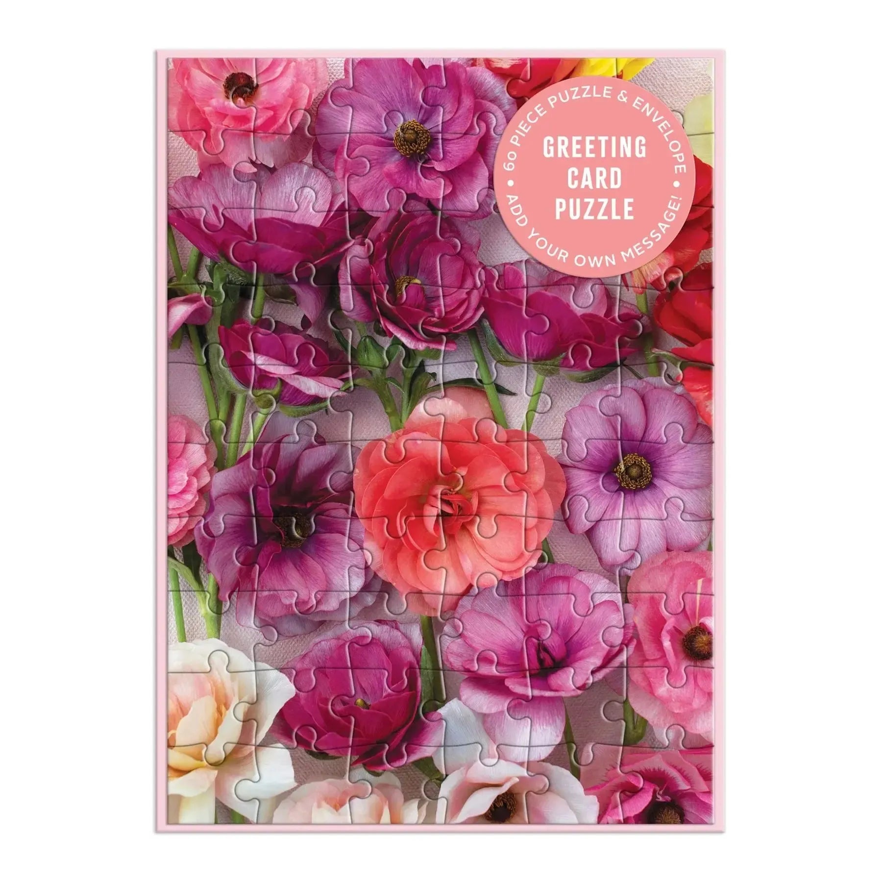 Ranunculus Greeting Card 60 Piece Jigsaw Puzzle Galison